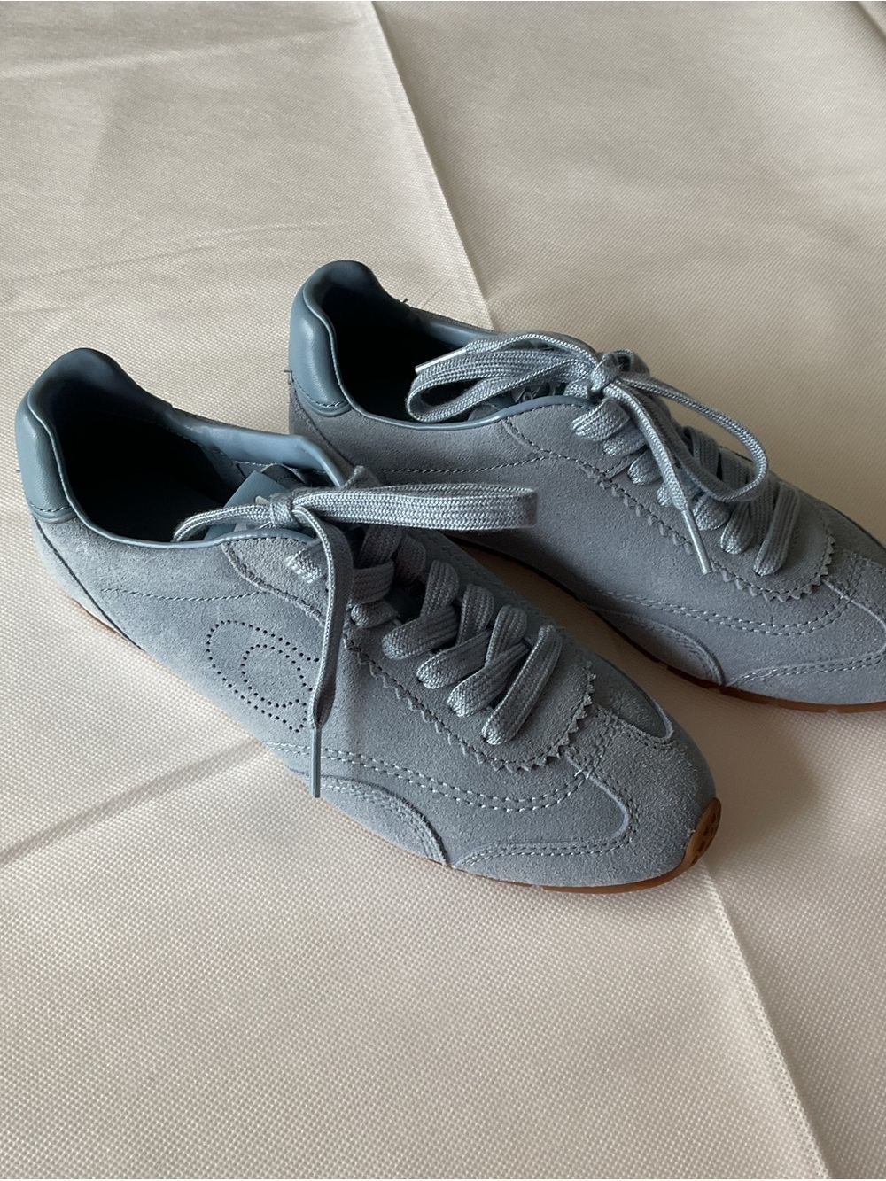 Coach Light Blue Suede Sneaker Trainers